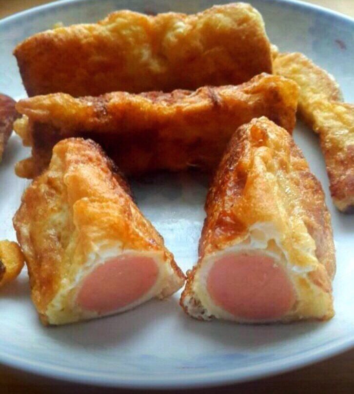 简单早餐吐司火腿肠