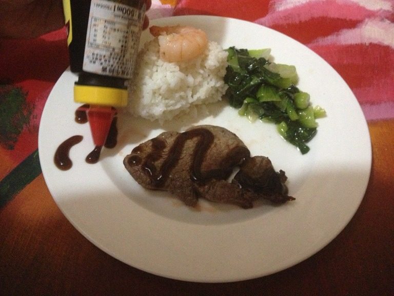 儿子的牛排餐