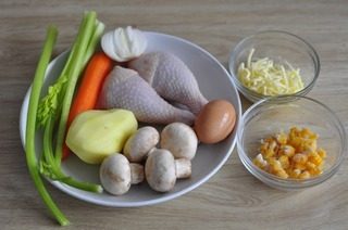 烤酿鸡腿,原料图