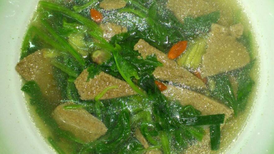 猪肝菠菜汤