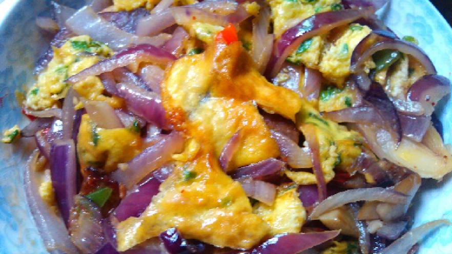洋葱炒鸡蛋