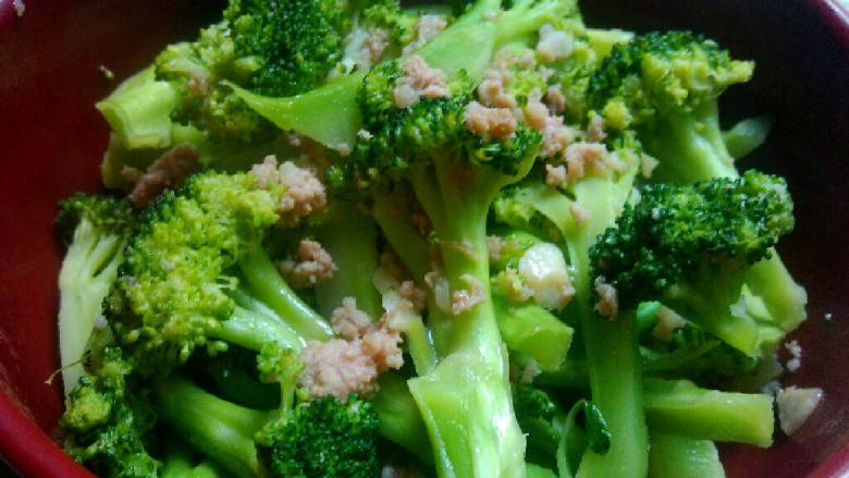 肉沫炒西兰花
