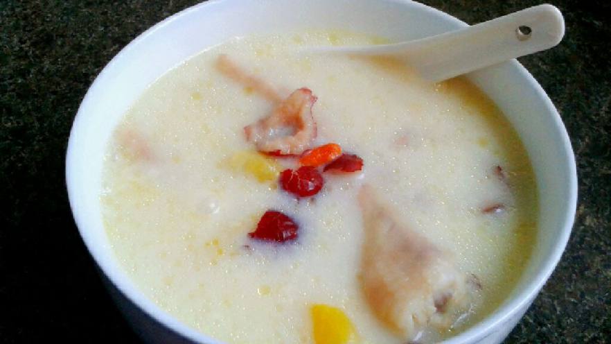 豆浆木瓜煲鸡爪