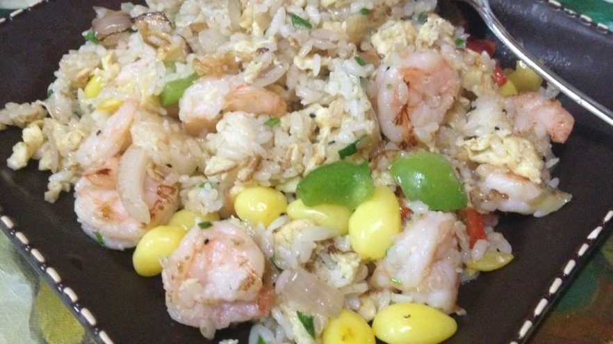 女人炒饭／虾仁银杏炒饭／