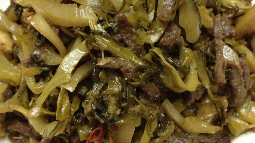 酸菜炒牛肉