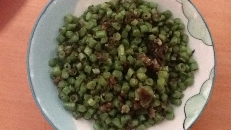 榄菜肉末豆角