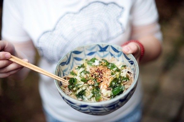 十香菜蒜汁捞面