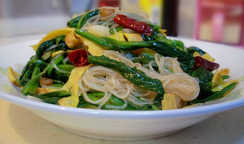 凉拌菠菜粉丝