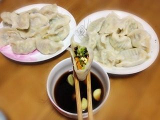 素三鲜馅饺子,可以用腊八醋汁,蘸着吃也不错的~