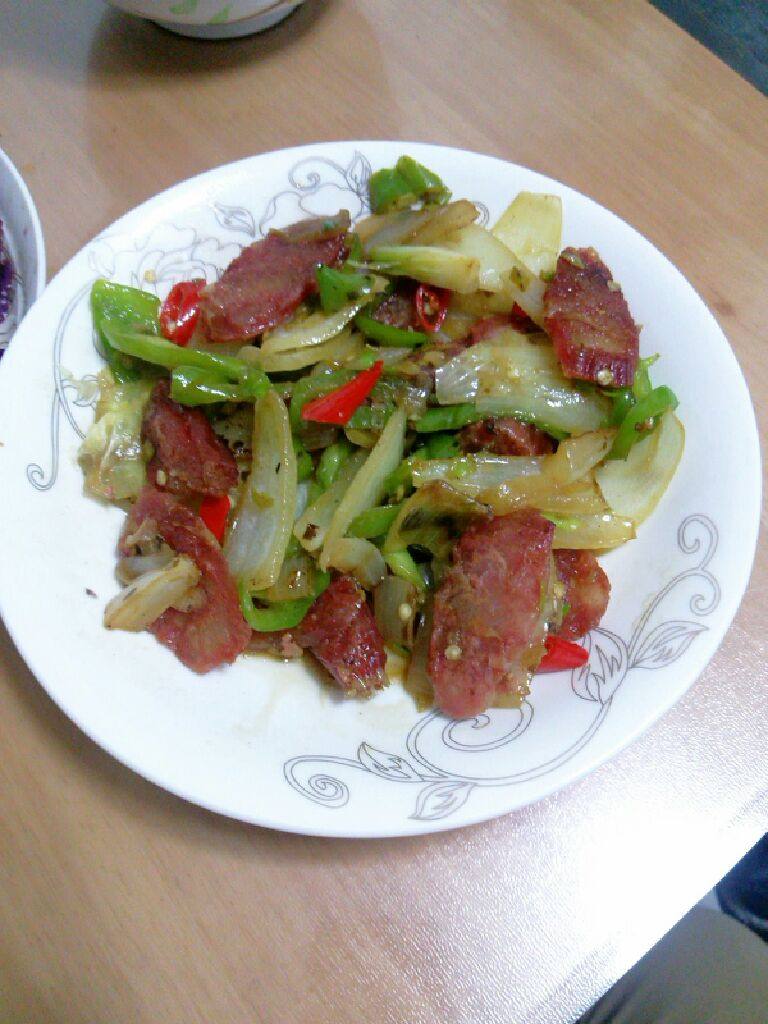 洋葱炒腊肉