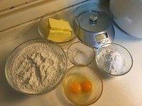卡通黄油饼干,准备材料