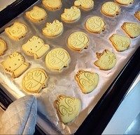 卡通黄油饼干,出炉