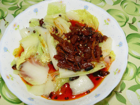 红油白菜