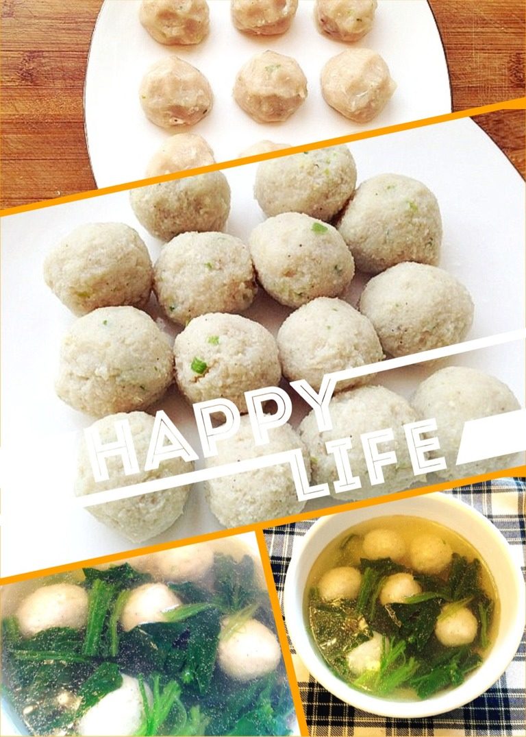 手工鱼丸菠菜汤