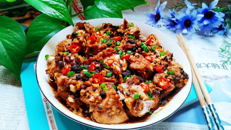 蒜蓉豆豉蒸排骨,成品图!