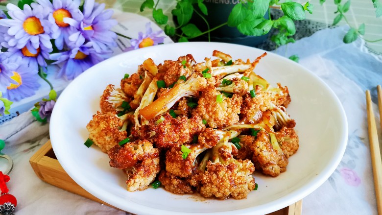 椒盐花菜,成品图!
