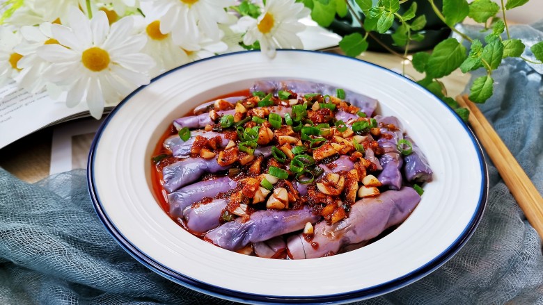 凉拌蒸茄子,成品图!