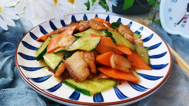 五花肉炒黄瓜,成品图!