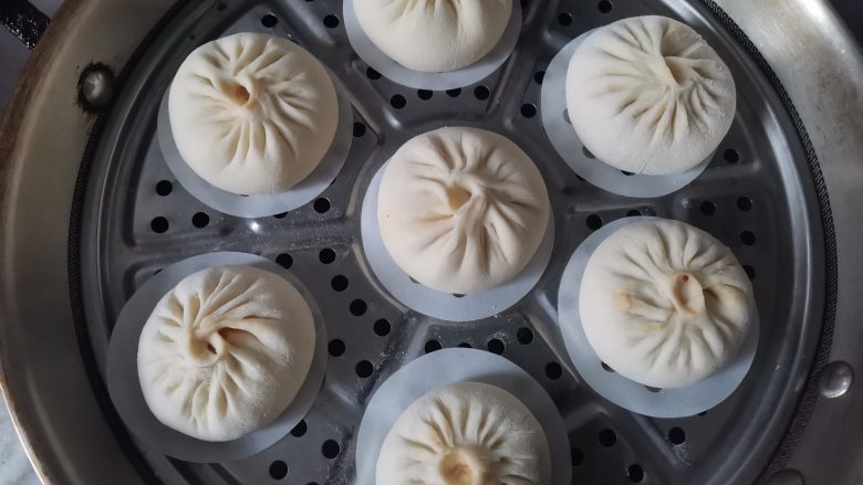 豆腐包子,包成包子,二次发酵30分钟