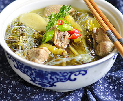 酸菜粉丝鸭肉汤