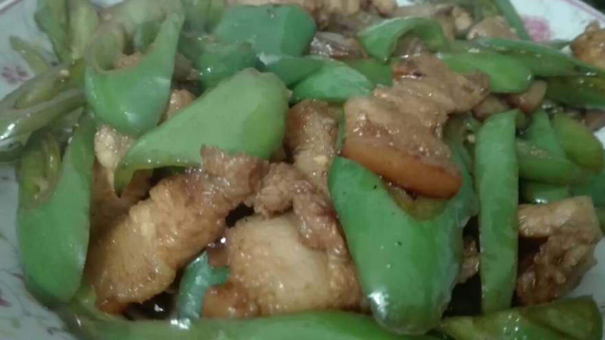 五花肉炒青椒