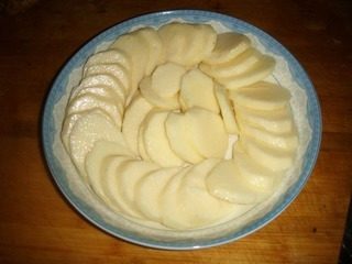 蓝莓山药片,摆到盘子里，摆成圆形