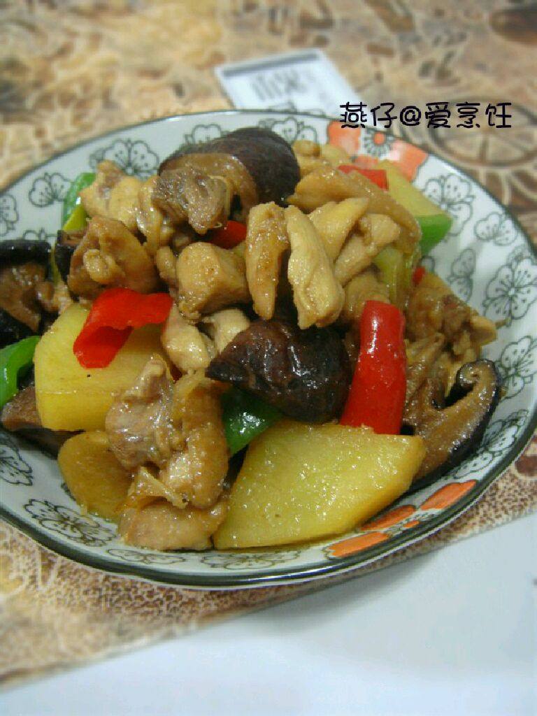 土豆香菇烧鸡腿