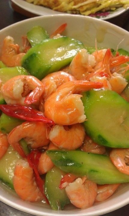 清甜的丝瓜与虾