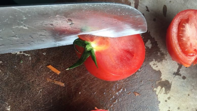 暖阳面（番茄鸡蛋面）,对开去蒂