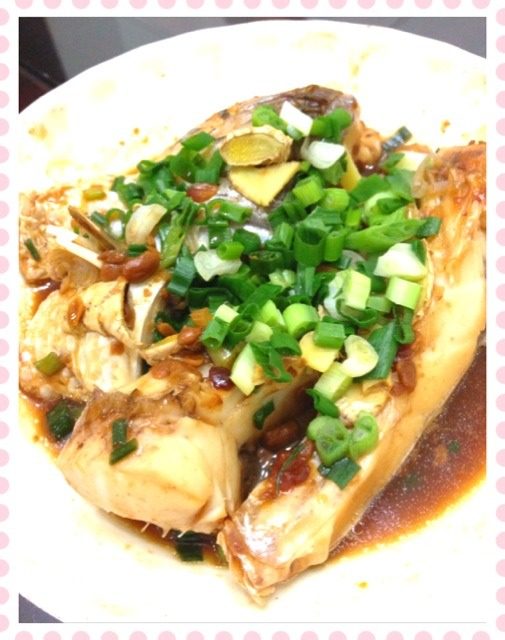 面鼓（黄豆酱）蒸鱼---微波炉版