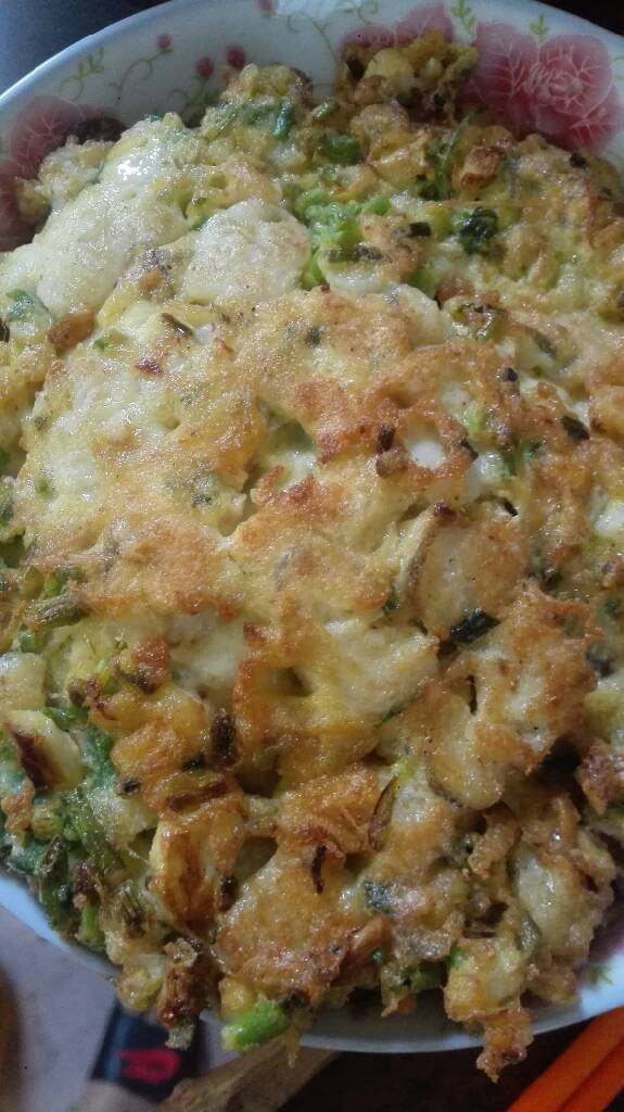 地方菜软鱼葱花蛋,成品