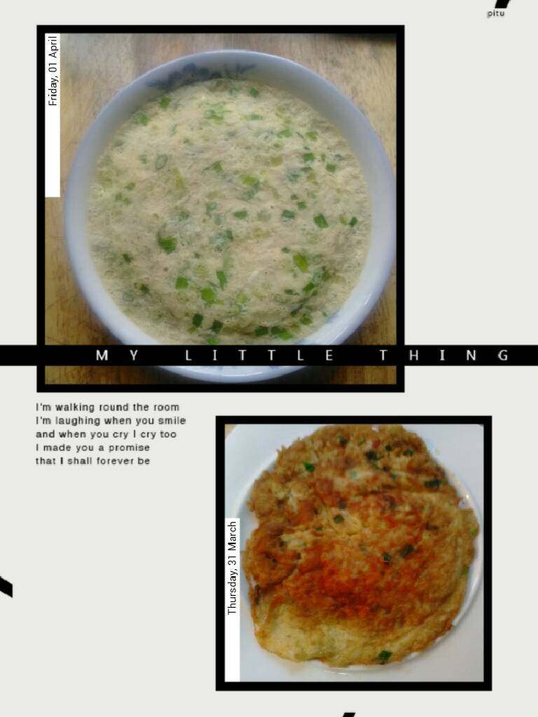 鲜虾皮蒸蛋《煎蛋》