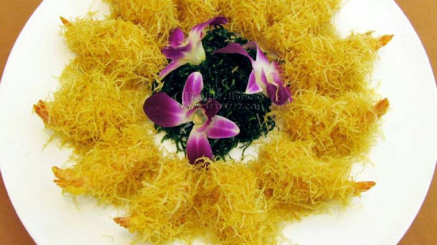 造型菜（金丝凤尾虾）