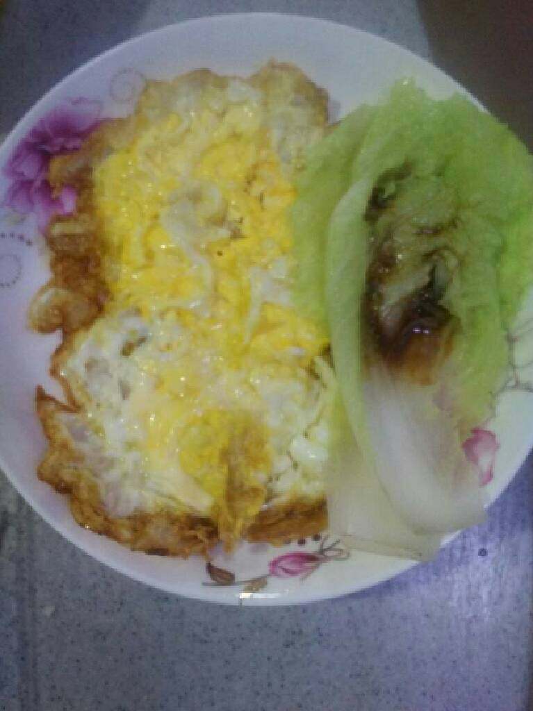 牛排。炸鸡蛋。,很开味