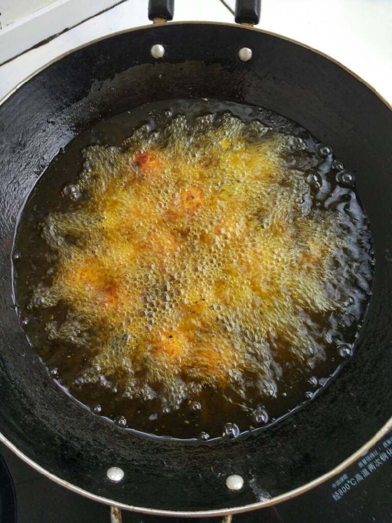 抹茶巧克力流沙地瓜丸子,炸