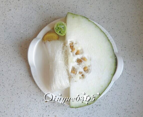 冬瓜粉丝汤#健康美颜餐#,准备所有食材