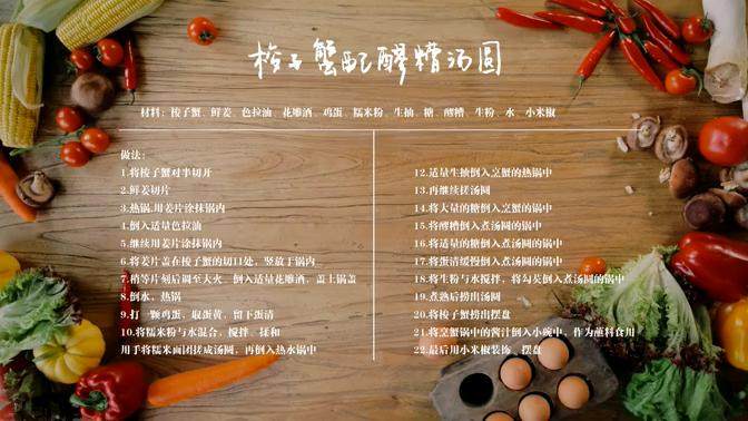 梭子蟹&醪糟汤圆 ,材料及步骤图
