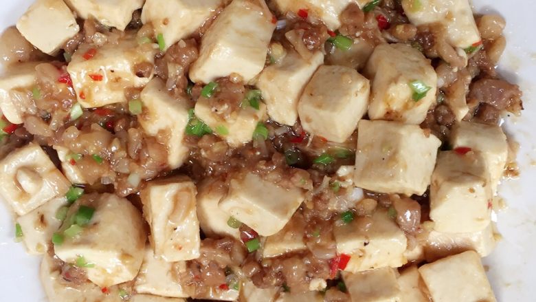 瑶柱肉末豆腐,成品