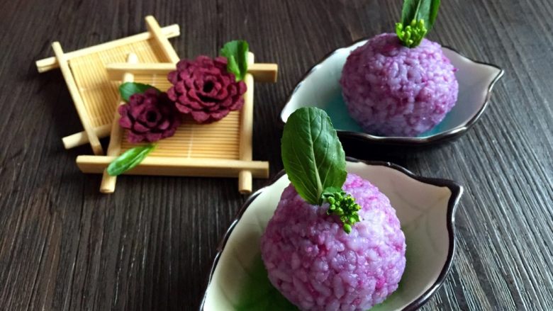 紫薯饭团#健康美颜餐#