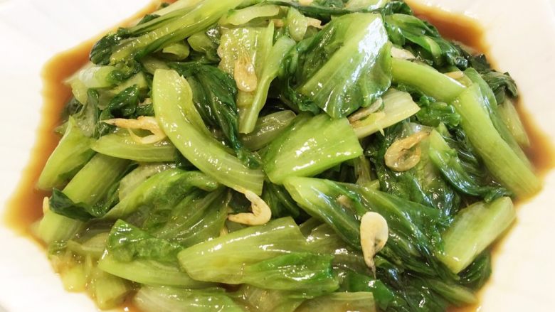 蚝油虾皮生菜#健康美颜餐#
