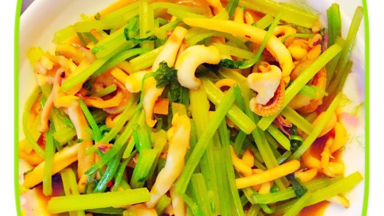 芹菜炒鱿鱼
