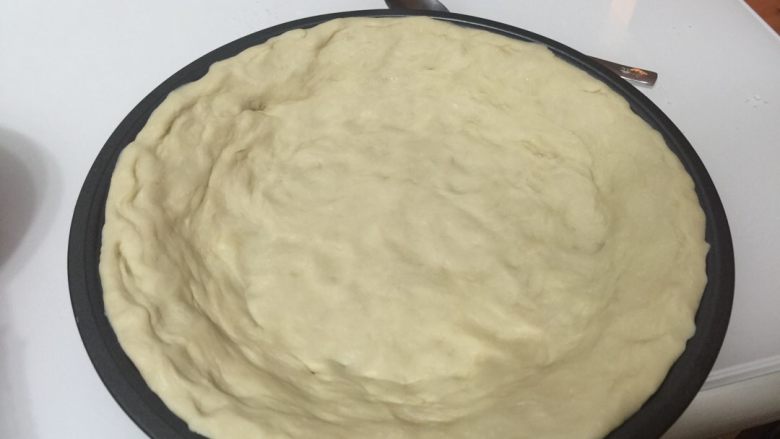 #初学#披萨🍕,待发酵完毕，放入模剧中