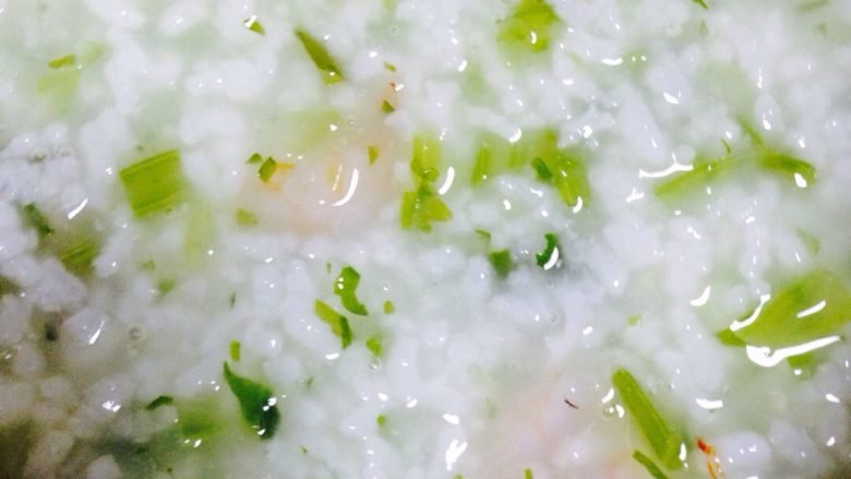 青菜虾仁粥