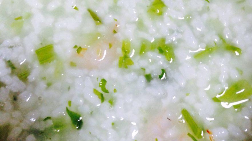 青菜虾仁粥
