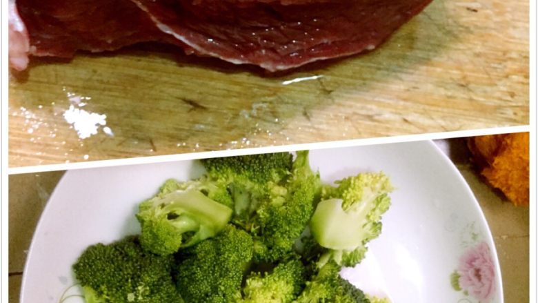 西兰花炒牛肉,先准备好食材