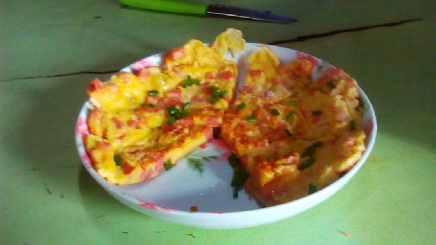 鸡蛋火腿饼
