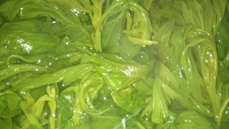 艾叶糍粑,煮至变色后关火,捞出把叶汁抓出,反复抓几次,直到没苦味为止。