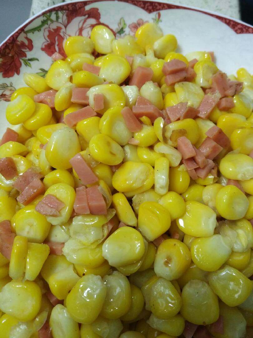 玉米炒火腿肠