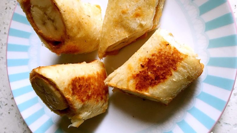 下午茶 香蕉吐司卷