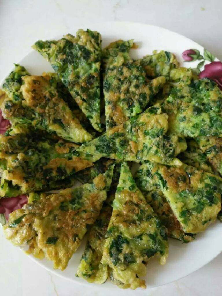 菠菜鸡蛋饼
